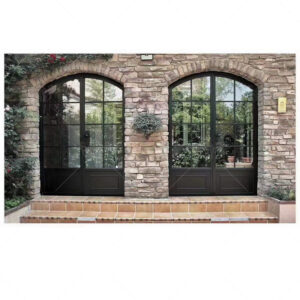 American Hot Style Double Glass Design Metal Interior Swing Glass Door