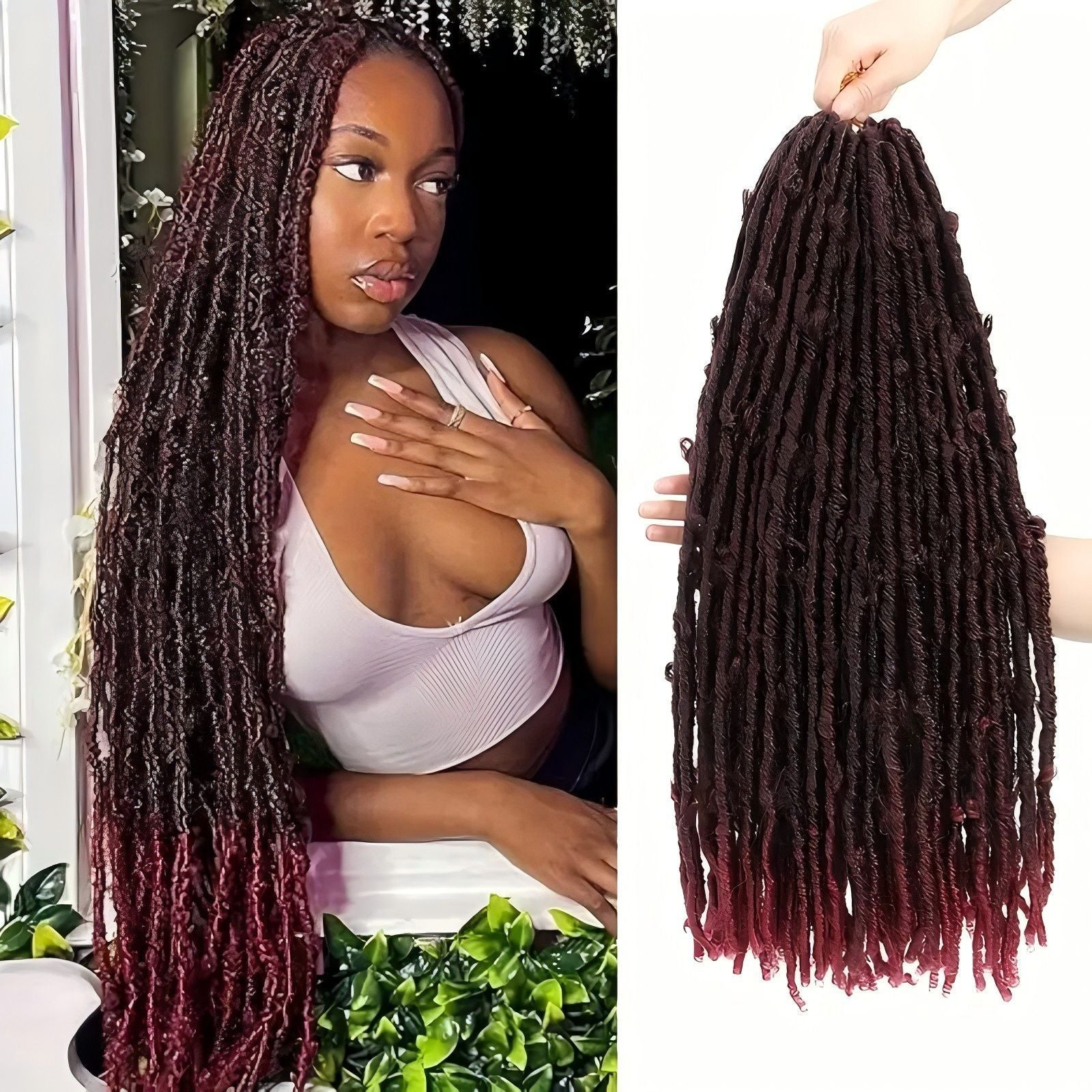 Foreign Trade Dreadlock Crochet Hair Butterfly Locs Crochet Hair Goddess Butterfly Curly Wig - 图片 13