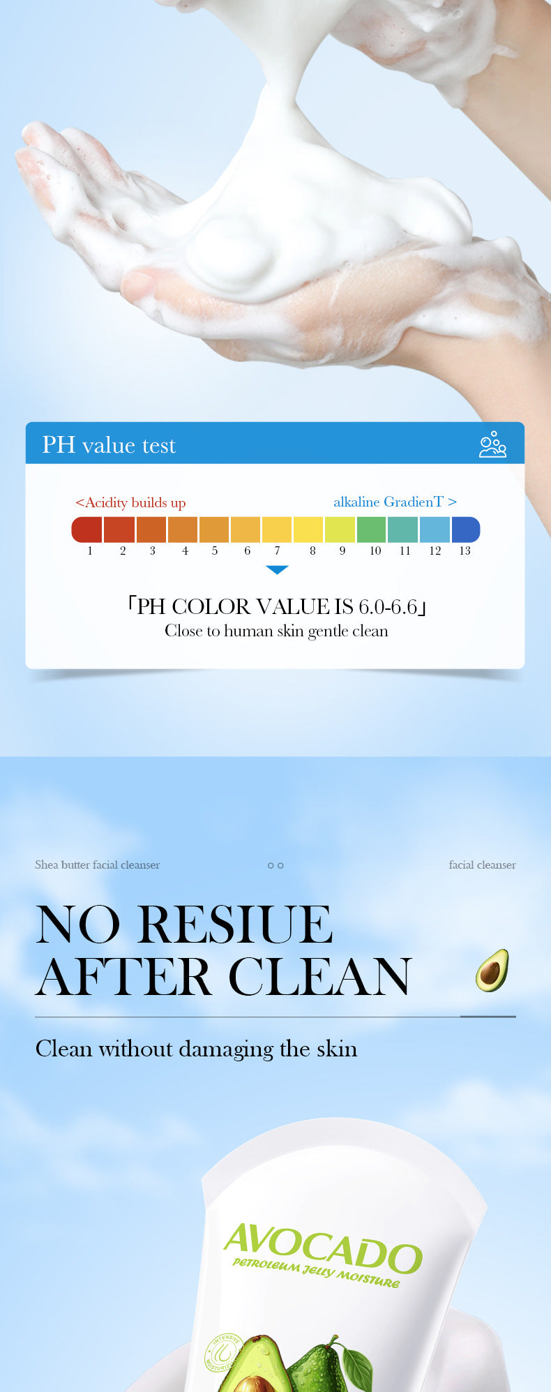 Cross-Border Avocado Skincare Series150ml Moisturizing Anti-Oxidation Cleansing Face Wash Export Manufacturer Wholesale - 图片 16