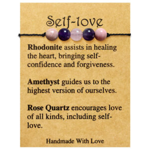 Handmade Knot Braided Bracelet Stone Beaded Tiger Eye Map Stone Couple Gift Stretchable Braided Bracelet