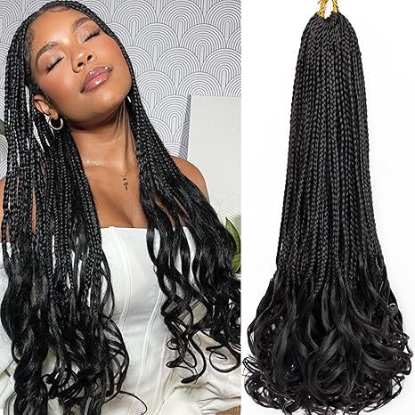 TEMU Hot-selling Synthetic Three-strand Braid Loose Tail Three-strand Braids French Curly Braiding Hair - 图片 14