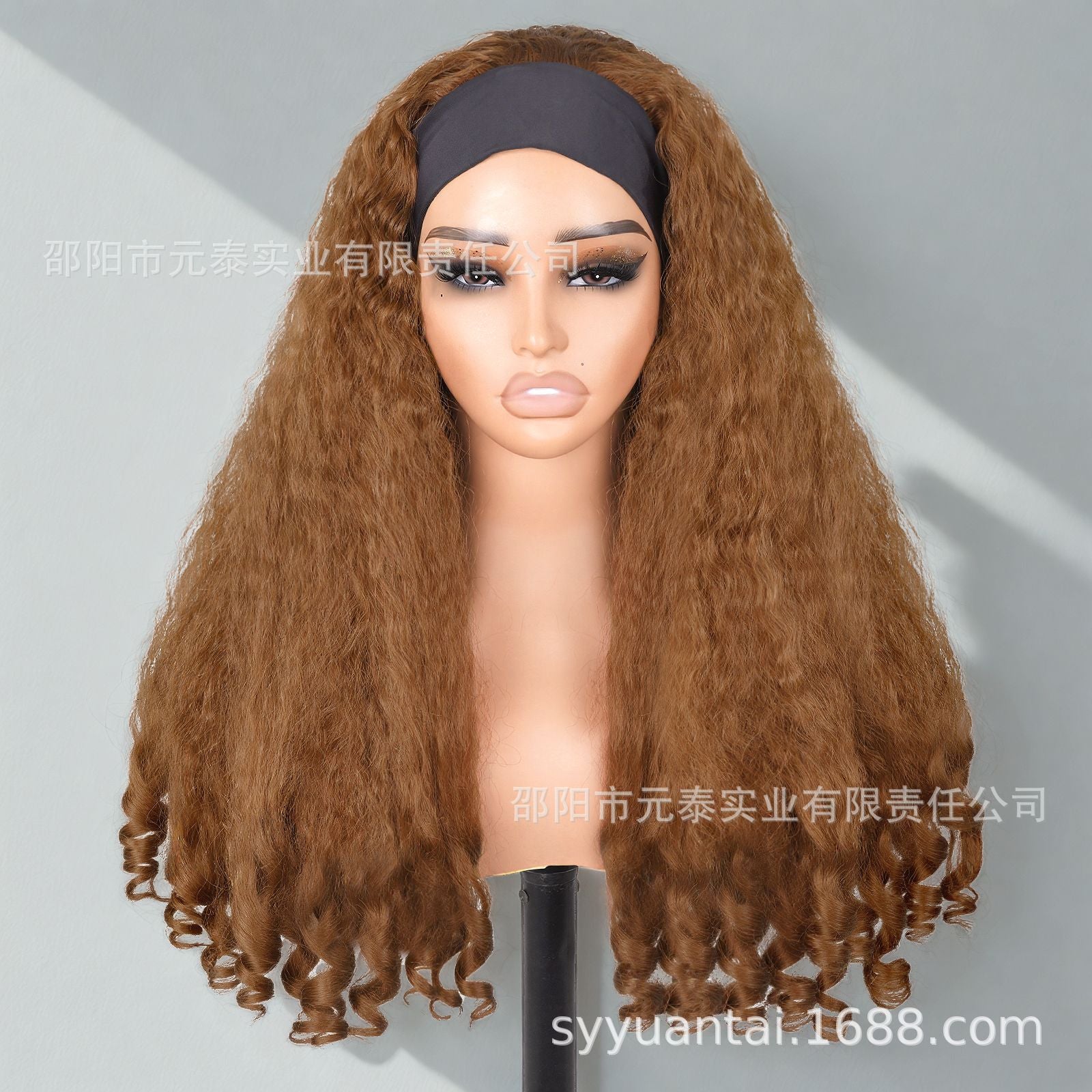 Africa Afro YAKI curly Ribbon Hair Band Curly Hair Chemical Fiber Wig headband wigs - 图片 8
