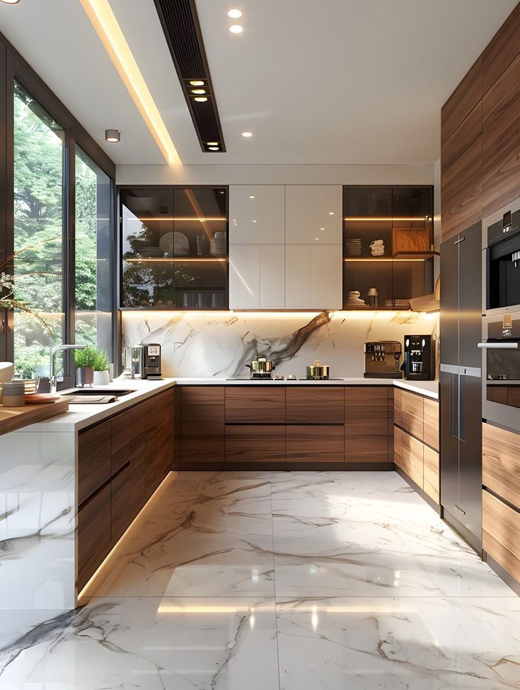 2025 Modern Kitchen Cabinets Furniture Villa Luxury Cabinet Kitchen - 图片 4