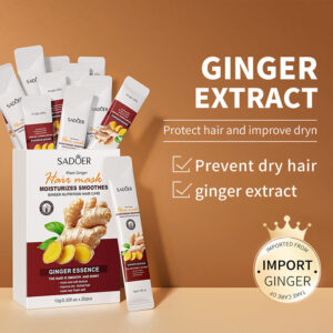 Ginger Hair Mask SADOER Improve Frizz, Soften and Smooth, Portable Strip Pack, Cross-Border Foreign Trade Wholesale