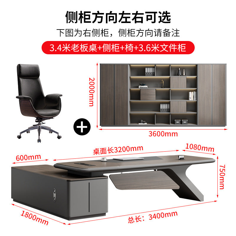 Painted Office Desk Executive Desk President Leader Chairman Boss Desk Office Manager Desk Office Desk and Chair Set - 图片 32