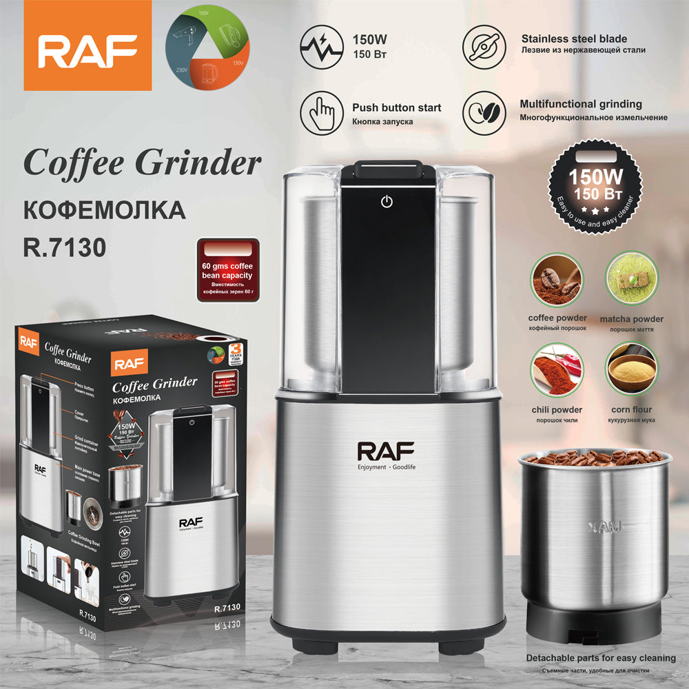 RAF Home Use Lightweight Grinding Cup Electric Coffee Grinder 2-in-1 Portable Coffee Bean Grinder R.7130 - 图片 9