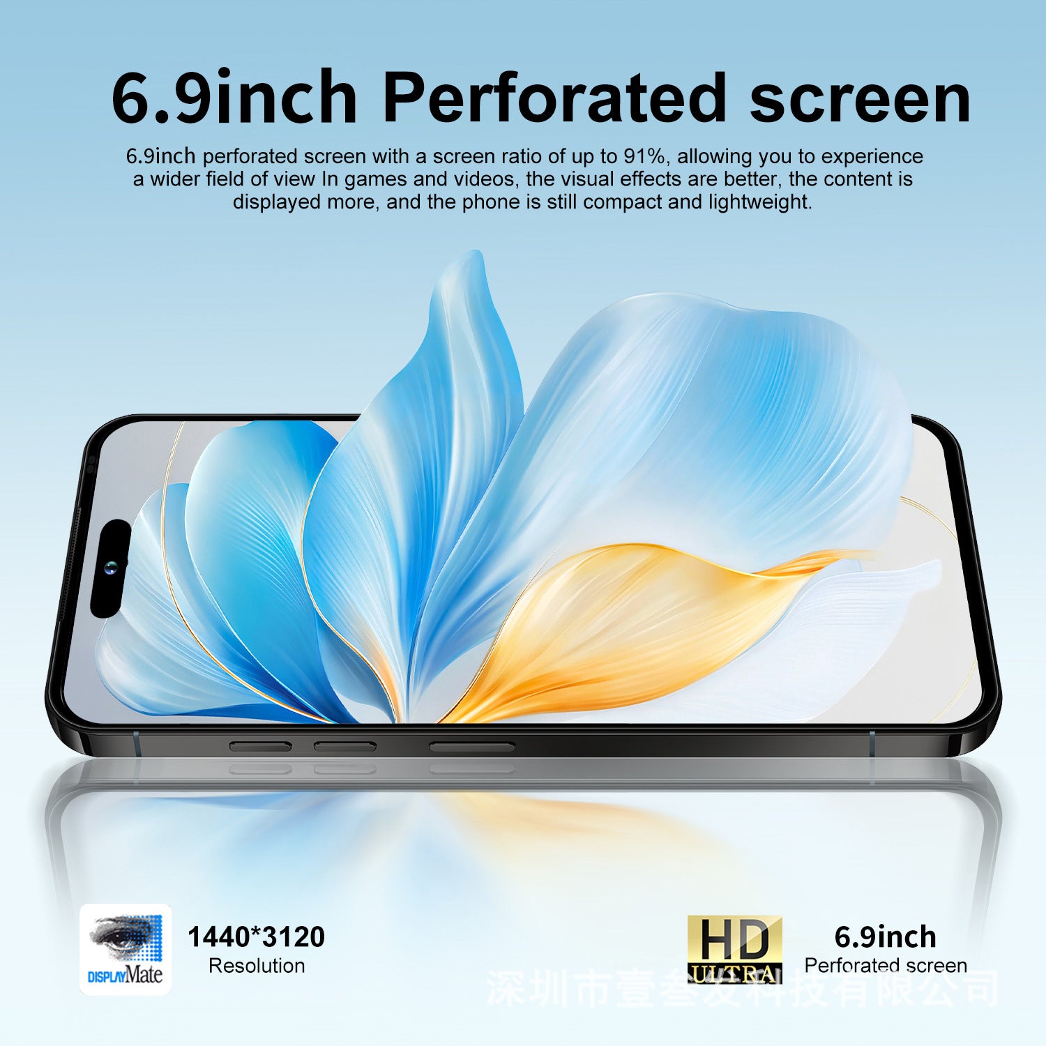 Mobile Phone i17Promax Large Screen6.9Inch1:1Replica Side Key Fingerprint17pro New Smartphone - 图片 9