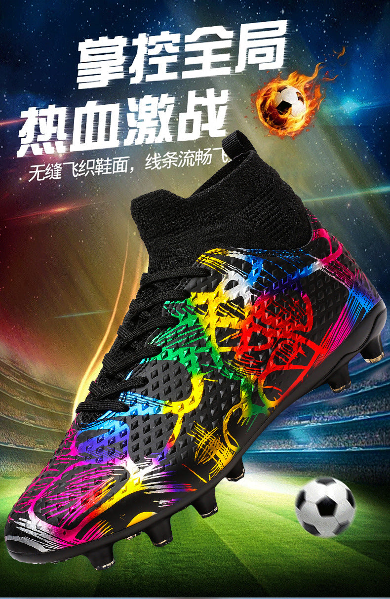 Youth Football Shoes Men and Women Long Spikes Adult Professional Sports Training Shoes Artificial Grass Non-Slip Wear-Resistant Competition Shoes - 图片 9