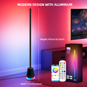 Cylindrical Floor Lamp led Floor Lamp Bluetooth Floor Lamp RGB Floor Lamp Colorful Atmosphere Light Gaming Lamp New Product