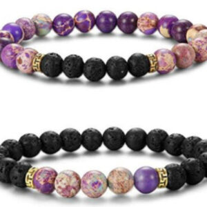 AliExpress8mm Volcanic Lava Stone Bracelet Natural Emperor Stone Couple Fashion Bracelet Factory Direct Sale