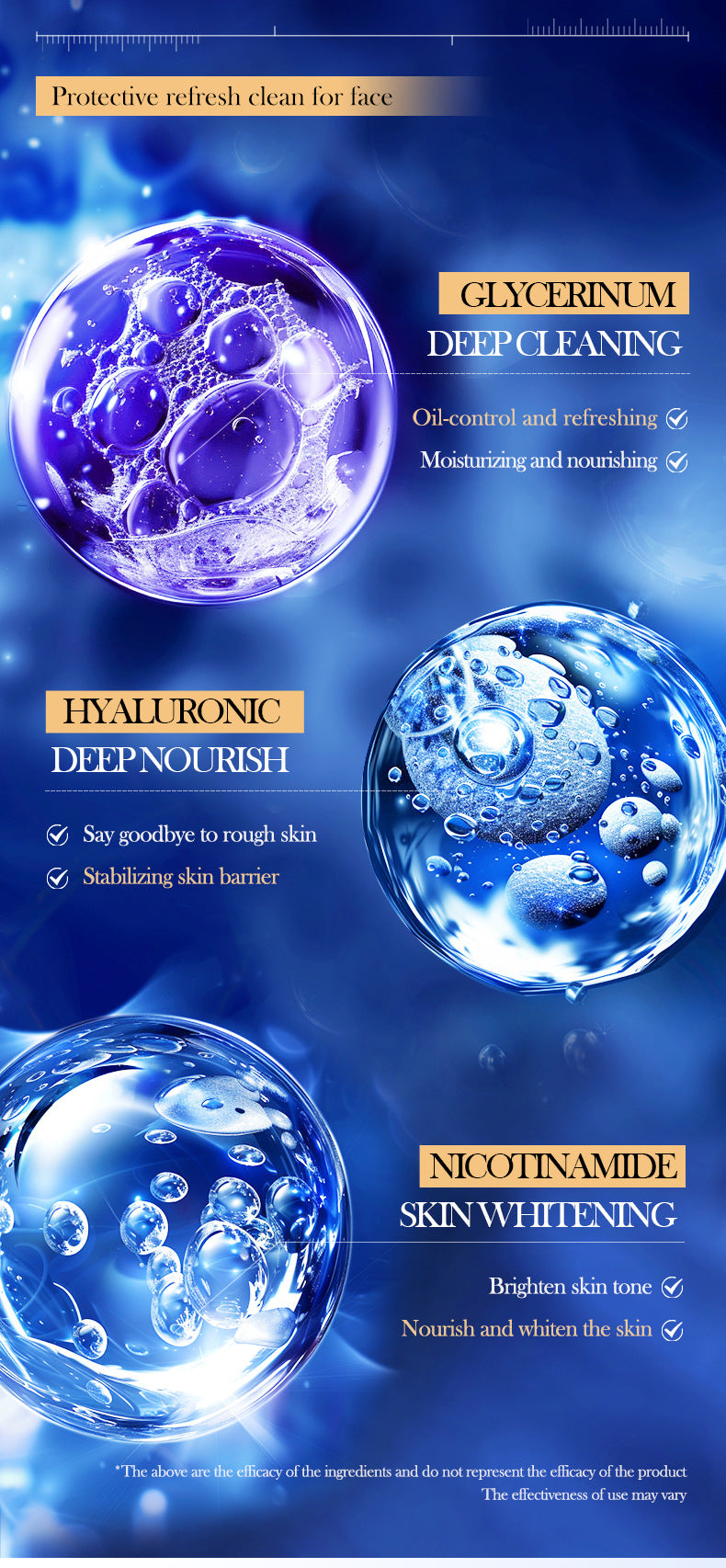 Cross-border Triple Collagen Facial Cleanser100g Deep Cleansing Facial Cleanser Export Manufacturer Wholesale - 图片 13