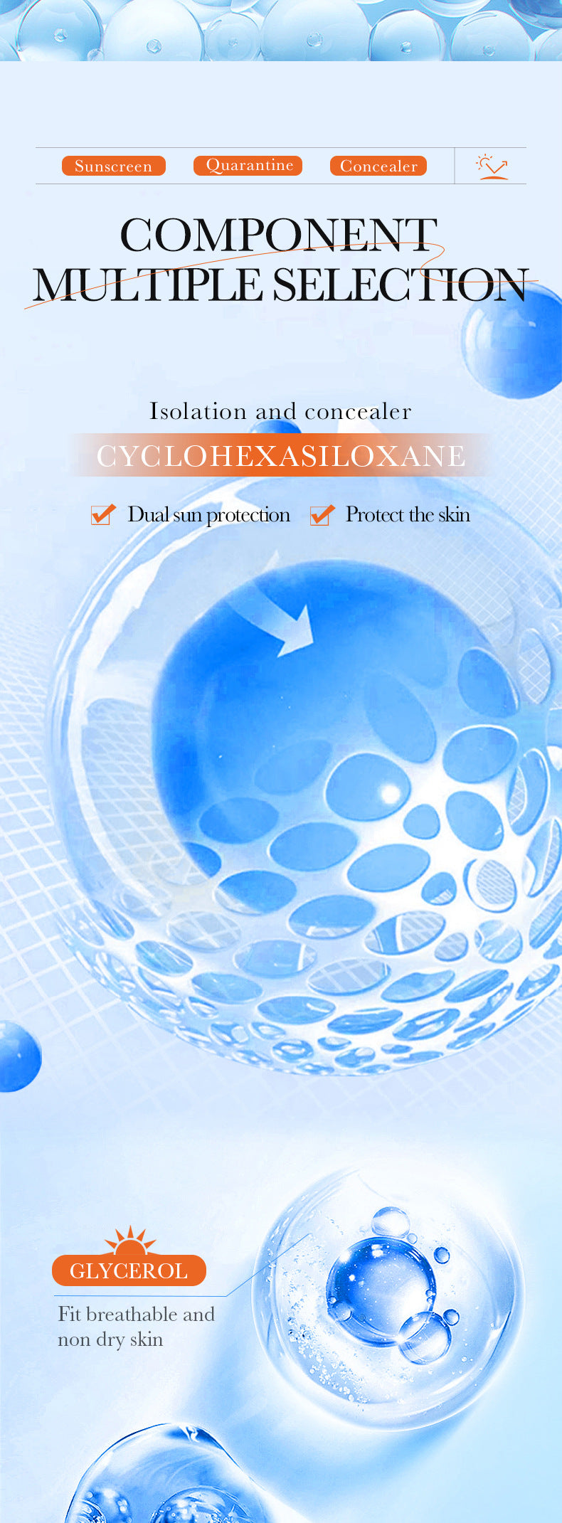 Cross-border Sunscreen30g SPF30+Sunscreen Isolation Cream UV Protection Concealer Sunscreen Cream Wholesale from Foreign Trade Manufacturer - 图片 10