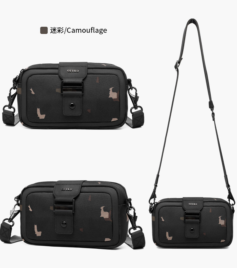 Men's Crossbody Bag High-End Single Shoulder Bag Portable Small Bag Waterproof Oxford Cloth Mini Men's Bag Trendy Style - 图片 31