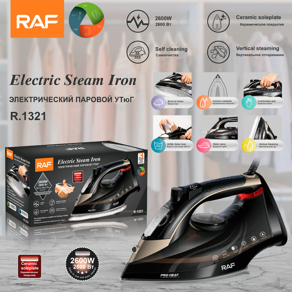 RAF European standard dry and wet dual-use steam iron for home use Handheld Ironing Electric Iron Portable Garment Steamer R.1321 - 图片 16