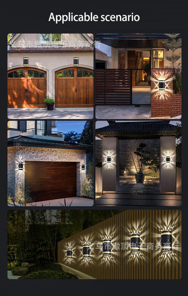 Solar Light Outdoor Human Body Induction Wall Light Waterproof Garden Courtyard Light Colorful Landscape Light LED Street Light - 图片 12