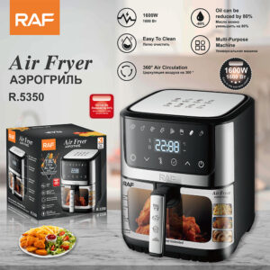 RAF European and American Regulations 6L Multifunctional Household Electric Fryer Air Fryer Visual Intelligent Touch Screen R5350