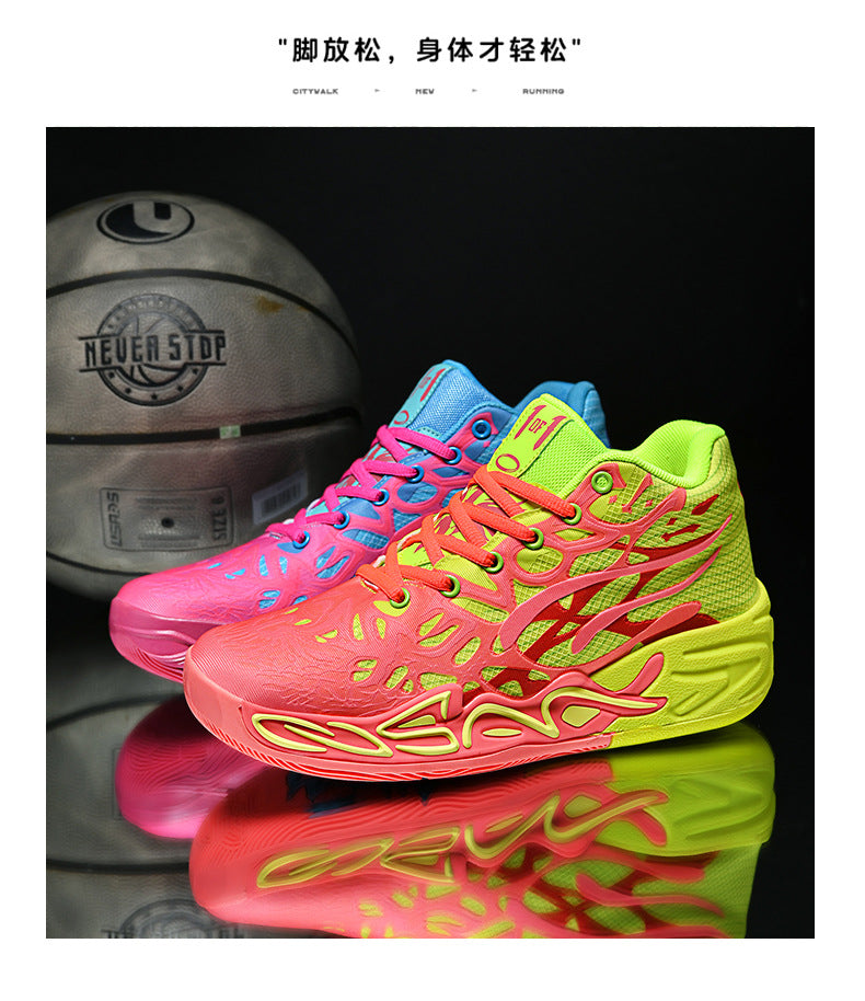 New Youth Trendy Sports Combat Boots Three Balls4Fashionable Men's Professional Practical Anti-Slip Wear-Resistant Basketball Shoes - 图片 19