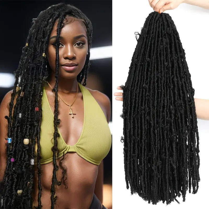 Foreign Trade Dreadlock Crochet Hair Butterfly Locs Crochet Hair Goddess Butterfly Curly Wig - 图片 6