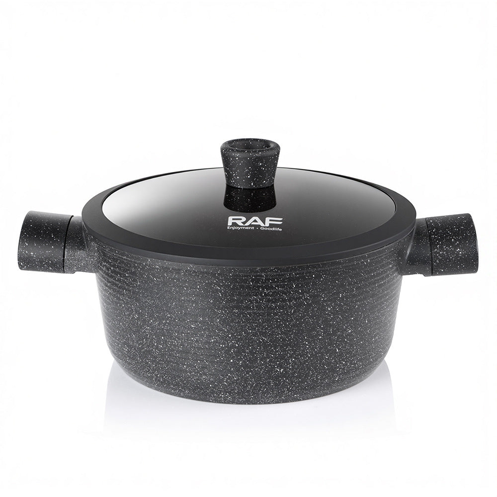 RAF Hot Sale Non-Stick Pan Ceramic Inside and Out Flat Bottom Cooking Pan Universal Stove Cookware Set Ten-Piece Set - 图片 15