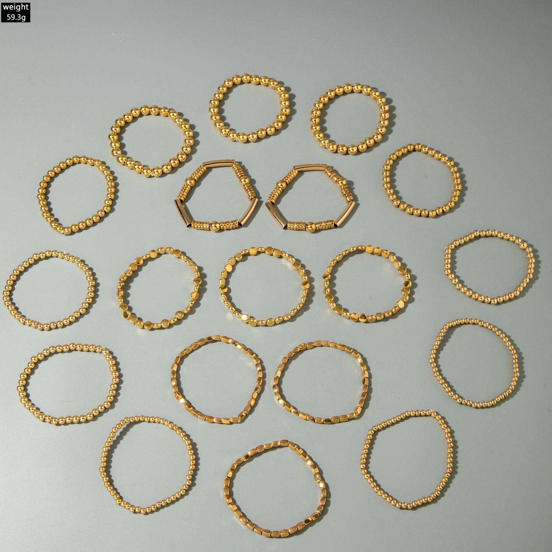 European and American Fashion Accessories Simple and Stylish CCB Beaded Bracelet Bohemian Multi-layer Stacked Bracelets Wholesale - 图片 5