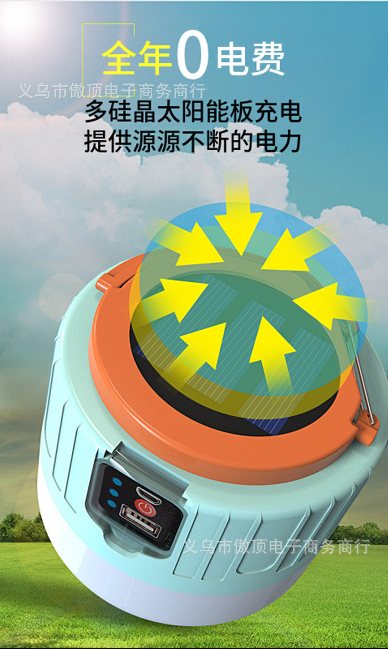 Multifunctional Solar Charging Remote Control Emergency Light Bulb Camping Light Tent Light Night Market Light Mobile Lighting - 图片 11