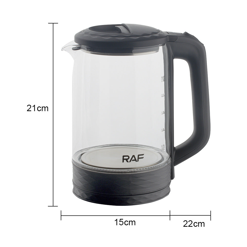 RAF European Standard Transparent Glass2.5L Electric Kettle Automatic Large Capacity Multi-Functional Kettle Overheat Protection - 图片 9