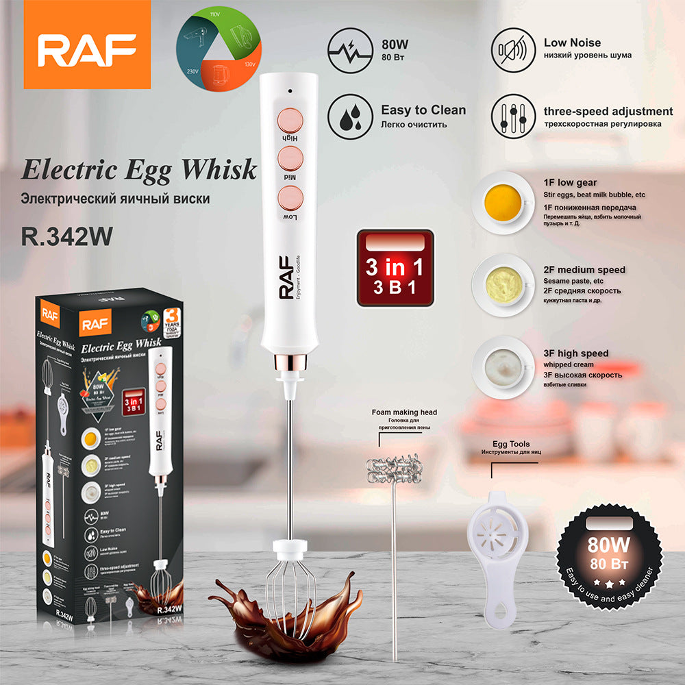 RAFCafe Milk Frother Egg Beater Household Electric Milk Frother Milk Stirrer 2-in-1 - 图片 10