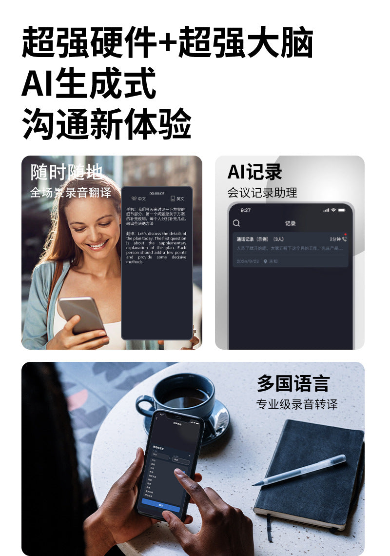 Hot Selling Smart Glasses Bluetooth Call Listening to Music ai Translation Conference Office Commuting Wear Factory Source AI Translation - 图片 8