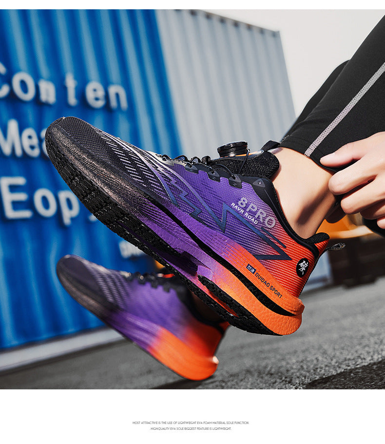 2025New8pro Full Palm Carbon Plate Racing Shock Absorption Running Shoes Men and Women Couples Rotating Buckle Youth Shoes Sports - 图片 23