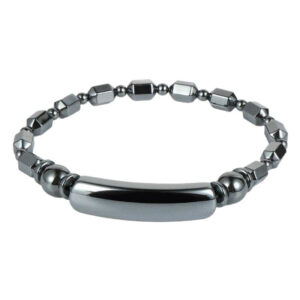 Hematite Round Bead Spacer Bracelet Men's Gift Elastic Cord Single Loop Bracelet Hematite Bridge Bracelet