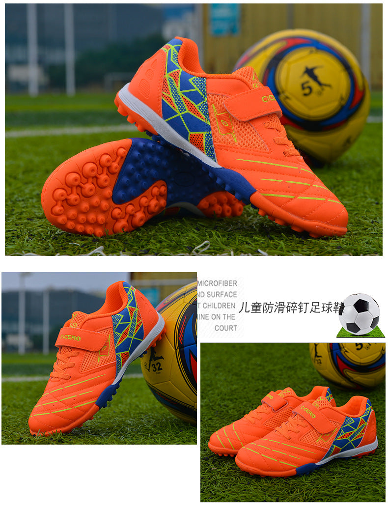 Men's Soccer Shoes TF Velcro Magic Tape Children's Sports Shoes for Primary and Secondary School Students and Teenagers for Sports Competitions and Training - 图片 36