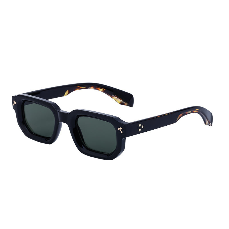 New European and American Fashion Square Frame Sunglasses for Men, Simple Personality Black Frame Glasses sunglasses - 图片 6