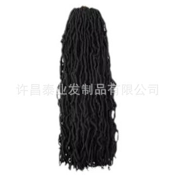 African Wig Synthetic Braids Earthworm Curly Braids African Dreadlocks NU Locs Crochet Dreadlocks Soft Locs - 图片 5