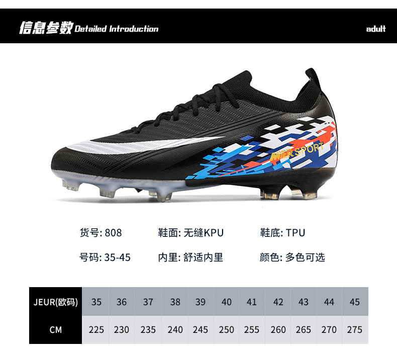 New Large Size Long Spike Football Shoes Low Top Youth Competition Training Student Football Sports Shoes - 图片 47