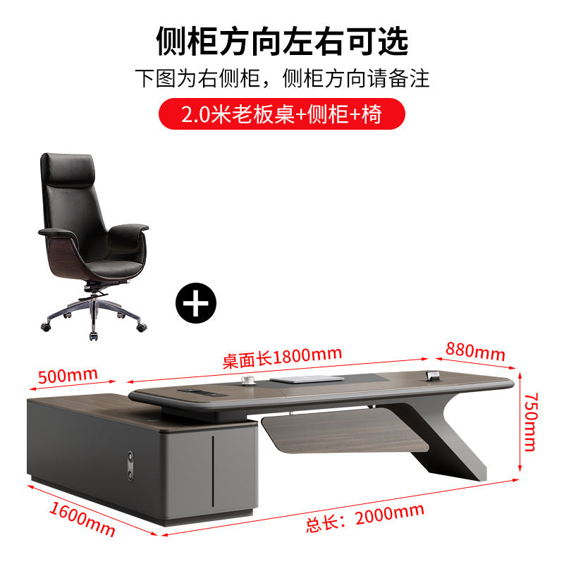 Painted Office Desk Executive Desk President Leader Chairman Boss Desk Office Manager Desk Office Desk and Chair Set - 图片 16