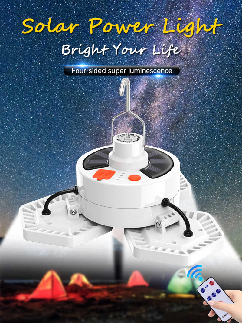 Outdoor LED Tent Light Camping Light with Remote Control Three-Leaf Bulb Emergency Light for Home Power Outage - 图片 10