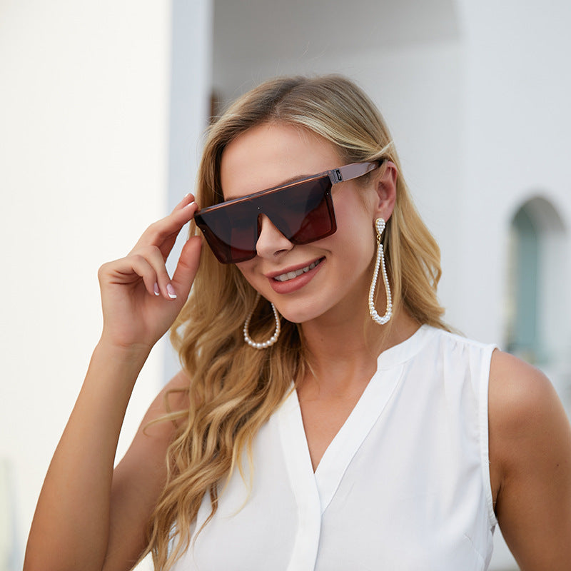 2025New Fashion Sunglasses for Women, Internet Celebrity Style, Large Square Frame Sunglasses for Men, Trendy sunglasses - 图片 5