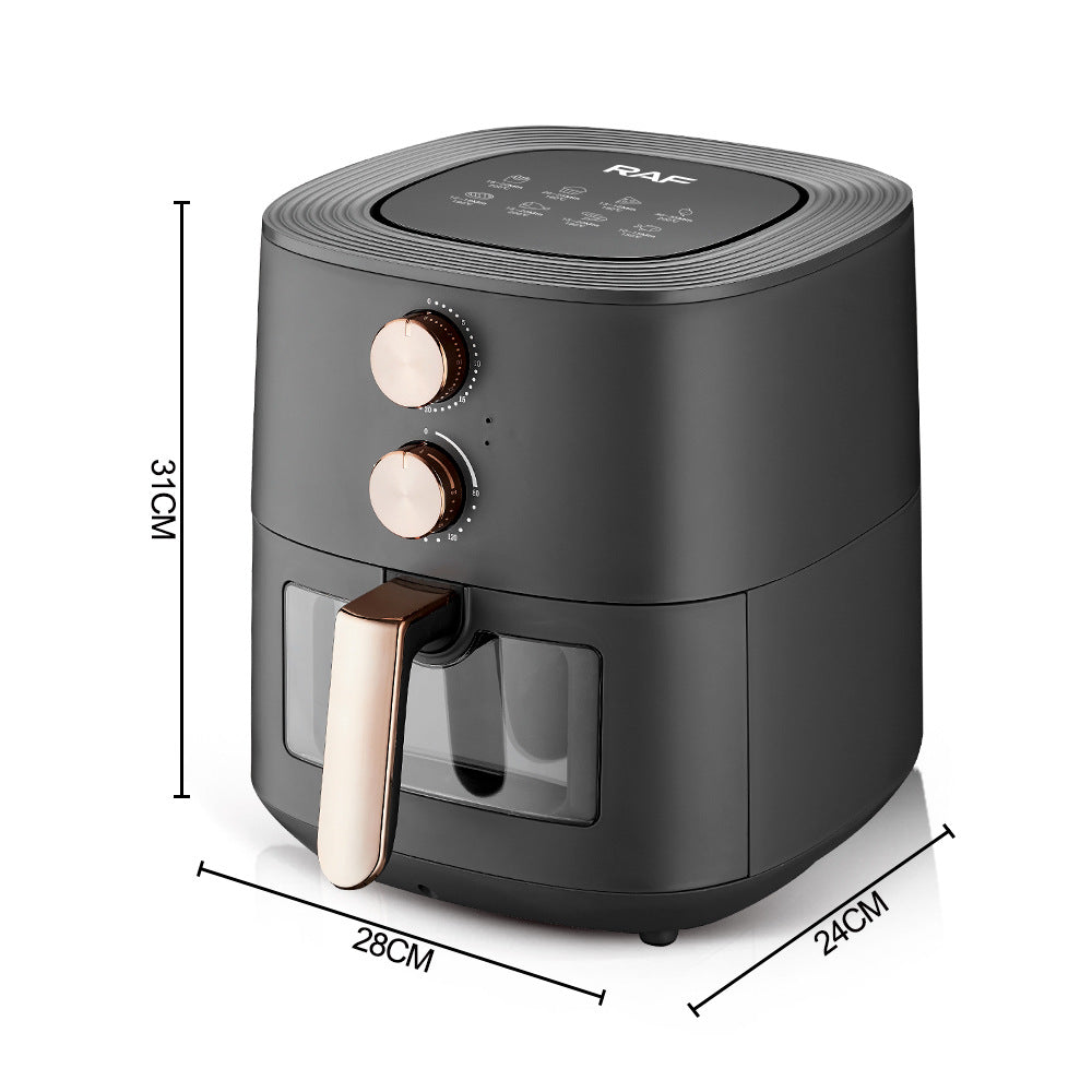 RAF European style air fryer for home use with large capacity Multifunctional Smart French Fries Visual Air Fryer 7.2L - 图片 9