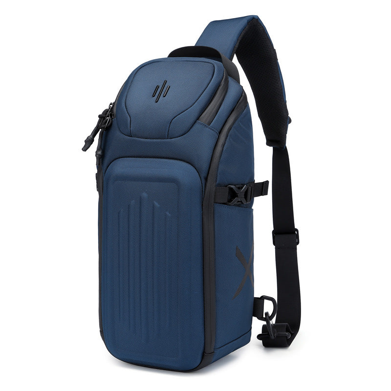 OZUKO Men's Chest Bag Waterproof Crossbody Bag Business Simple Crossbody Bag Trendy Commuter Small Backpack High-End Feel - 图片 5