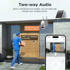 Factory Direct Sales4G Wireless solar camera with multi-zone coverage300Wanshuang Night Vision Garage Corridor Monitoring