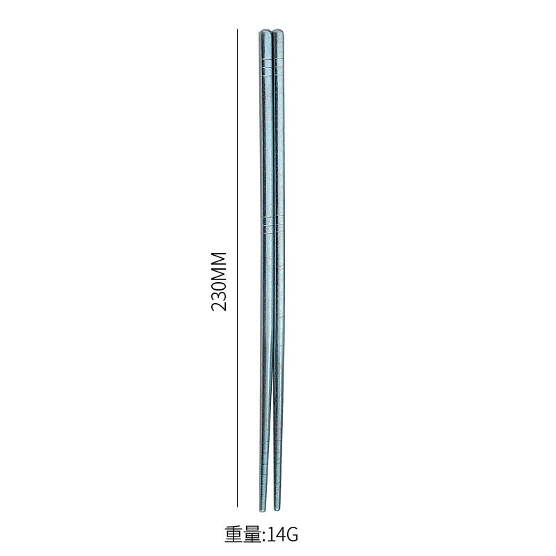 Pure Titanium Crystal Chopsticks for Home and Outdoor Use, Light Luxury Colorful Ice Flower Chopsticks23cm Half Square Chopsticks Restaurant Antibacterial Titanium Chopsticks - 图片 8