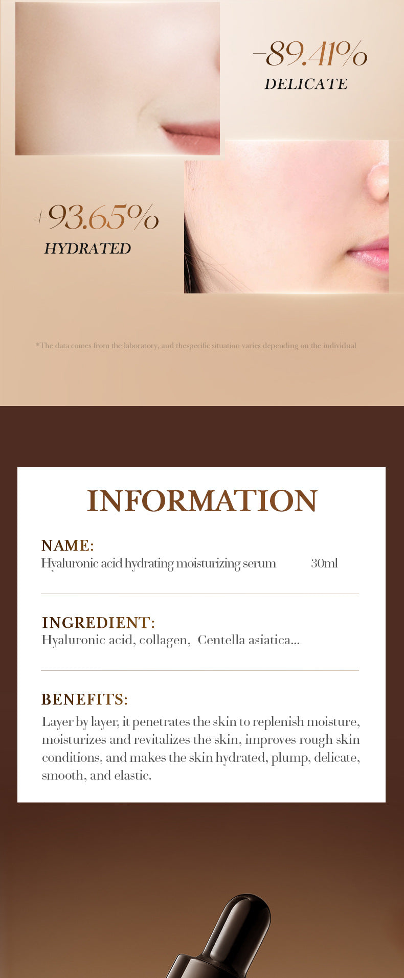 Hyaluronic Acid Hydrating Moisturizing Serum SADOER Skin rejuvenation and moisturizing essence liquid cross-border wholesale - 图片 20