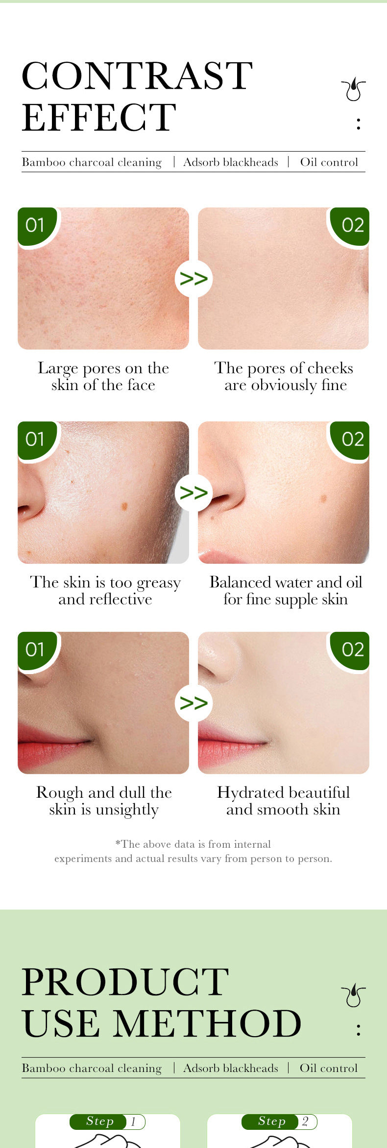 Bamboo Charcoal Solid Mask40g ZOZU Clean pores refreshing portable clay mask stick cross-border wholesale - 图片 13