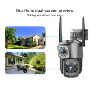 V380Dual-screen wireless surveillance camera for outdoor home use360Degree4G Remote HD Waterproof Dome Camera