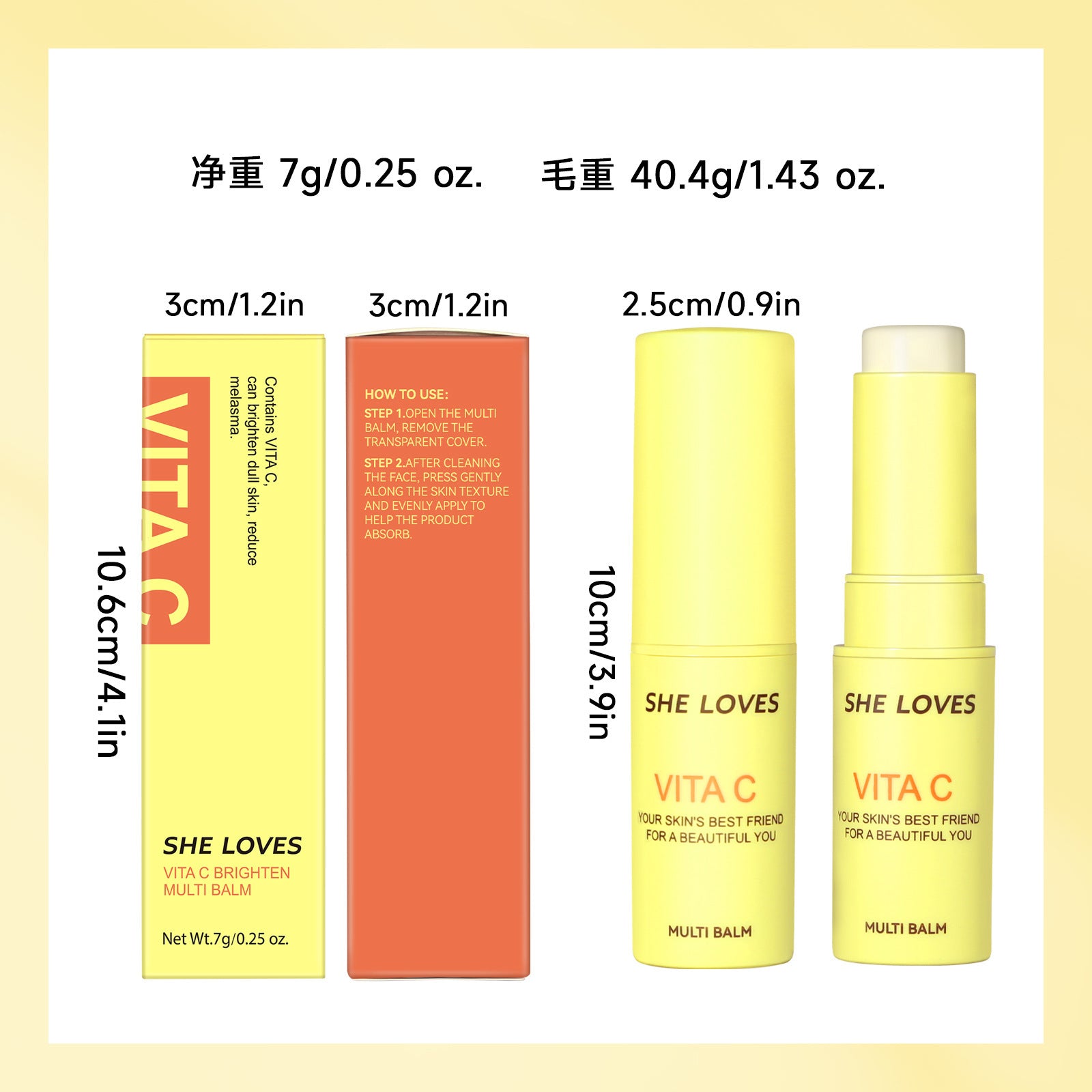 Vitamin C Essence Stick VitaminC Whitening, brightening and firming skin multifunctional hydrating facial essence - 图片 27
