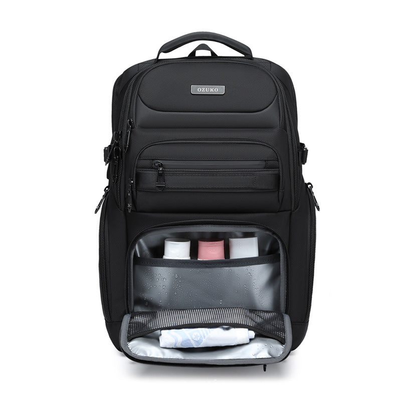 OZUKO Business Backpack Men's Computer Backpack Waterproof High-end Business Travel College Student Commuting School Bag - 图片 3