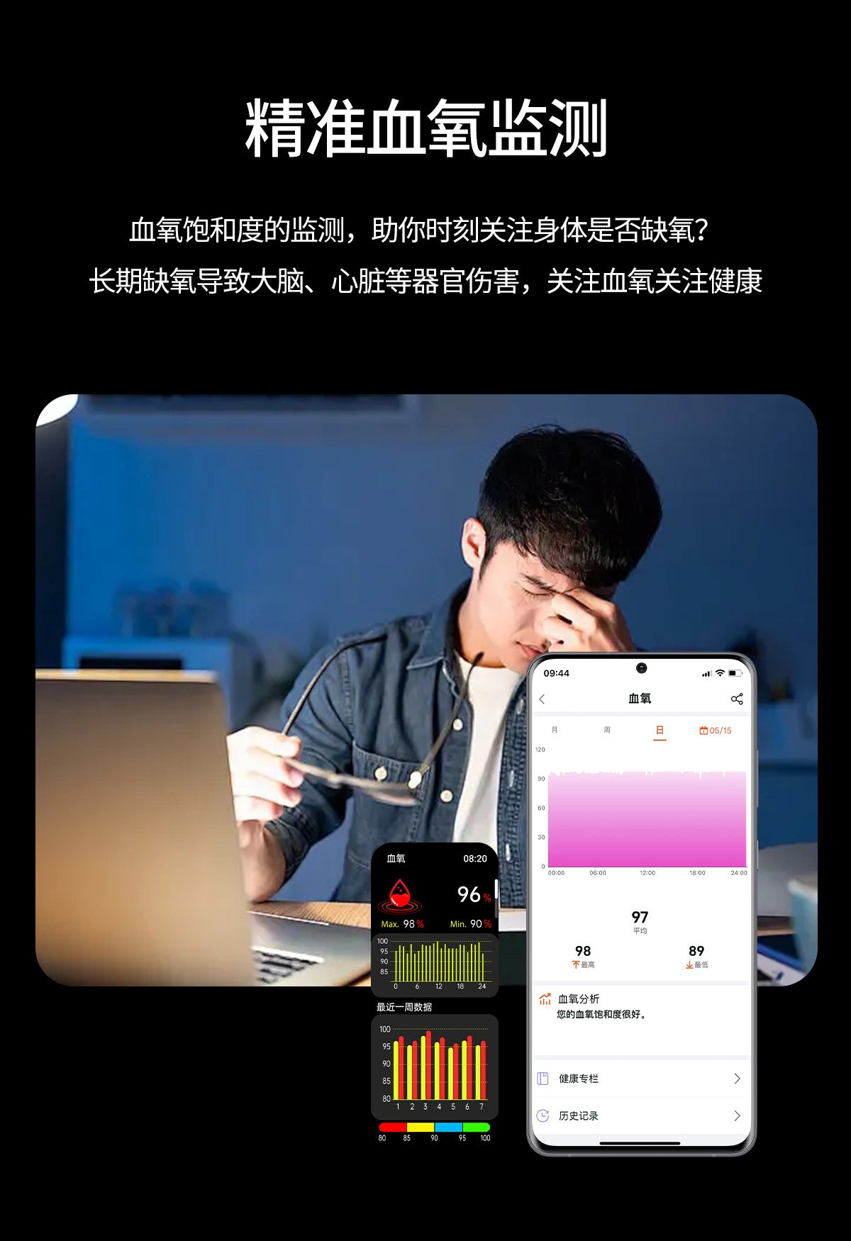 S18Air Pump Blood Pressure Smart Watch Airbag Blood Pressure Heart Rate Blood Oxygen Body Temperature Monitoring Smart Watch S28Health - 图片 21