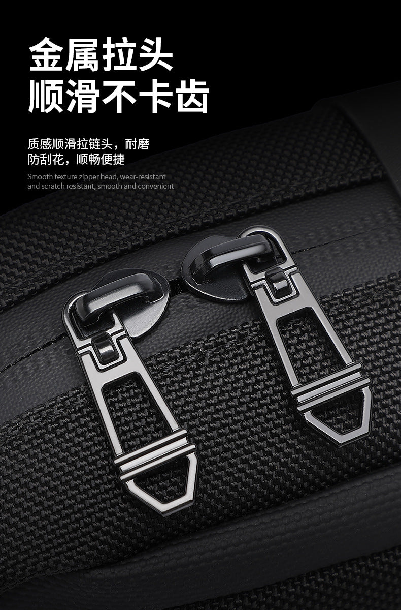 Men's Crossbody Bag High-End Single Shoulder Bag Portable Small Bag Waterproof Oxford Cloth Mini Men's Bag Trendy Style - 图片 13