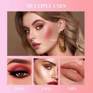 Printing logo Liquid Lip Glaze Lipstick Face Lip Cheek Multi-Functional Two-In-One Blush Four-Piece Set