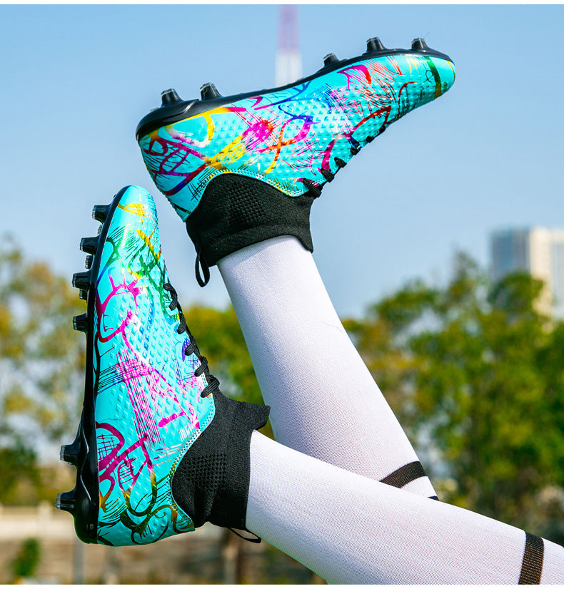 Youth Football Shoes Men and Women Long Spikes Adult Professional Sports Training Shoes Artificial Grass Non-Slip Wear-Resistant Competition Shoes - 图片 26